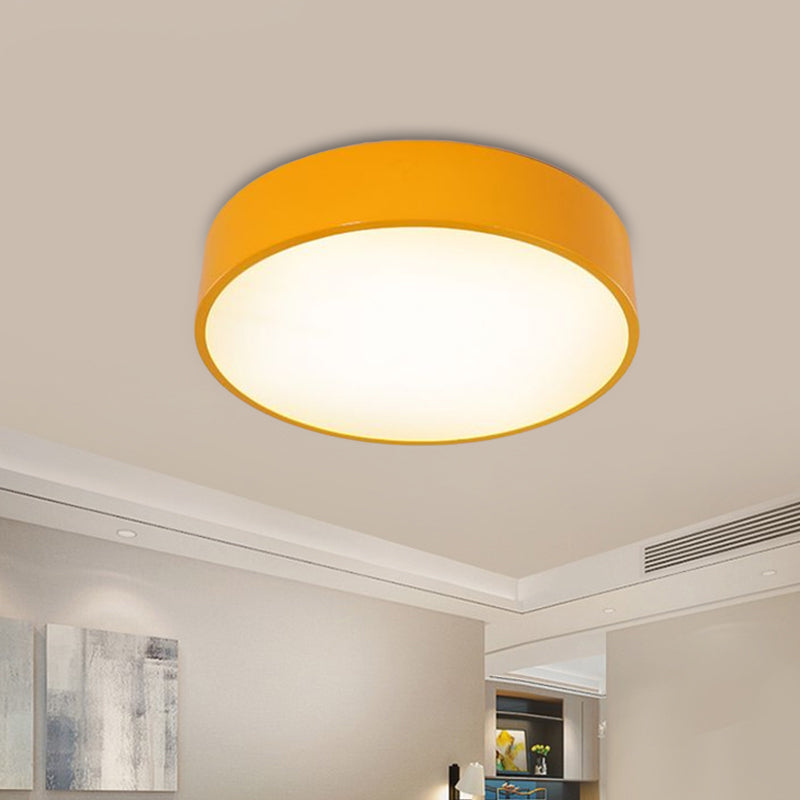 Children's LED Ceiling Flushmount in Fun Colors: Circular Acrylic Fixture