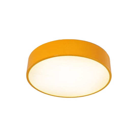 Children's LED Ceiling Flushmount in Fun Colors: Circular Acrylic Fixture