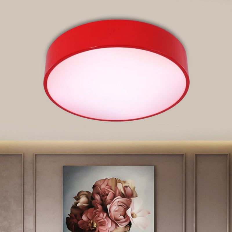 Children's LED Ceiling Flushmount in Fun Colors: Circular Acrylic Fixture