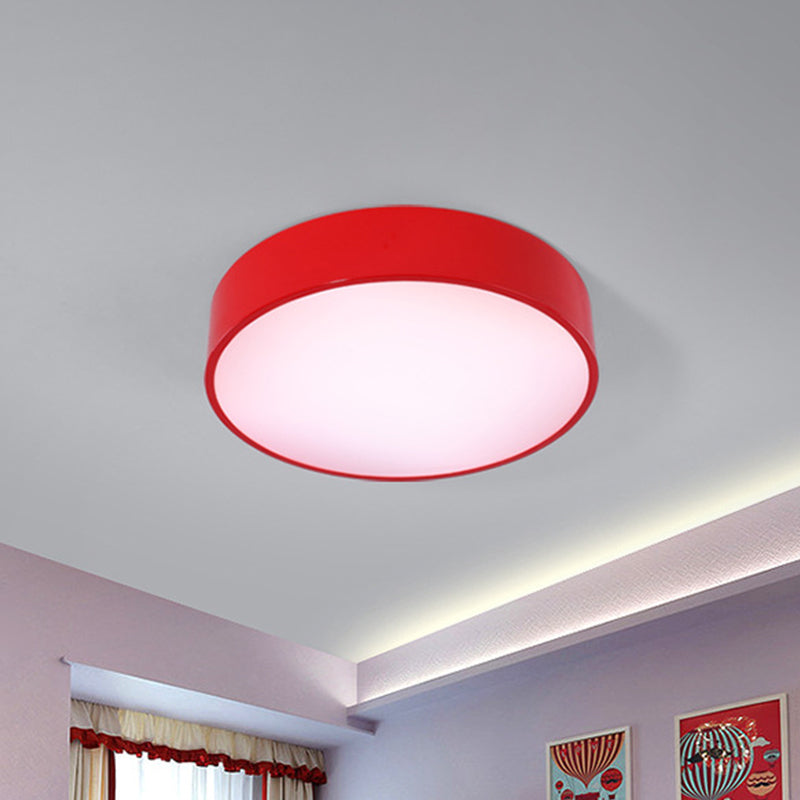 Children's LED Ceiling Flushmount in Fun Colors: Circular Acrylic Fixture