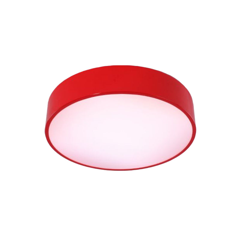 Children's LED Ceiling Flushmount in Fun Colors: Circular Acrylic Fixture