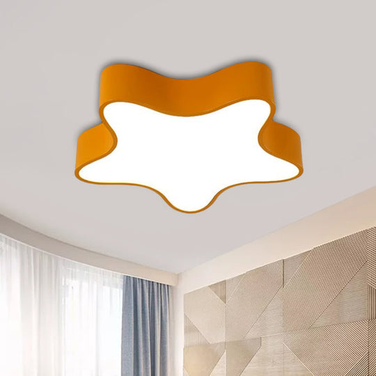 LED Acrylic Starfish Light Fixture for Kids' Room - Colorful Flush Mount Recessed Lighting