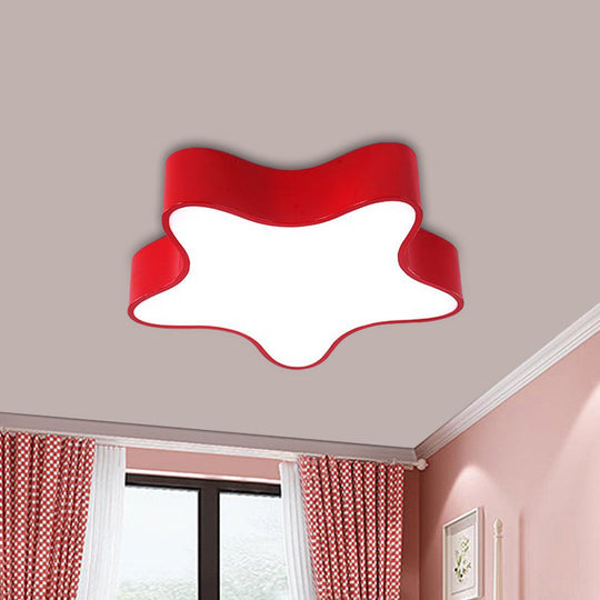 LED Acrylic Starfish Light Fixture for Kids' Room - Colorful Flush Mount Recessed Lighting