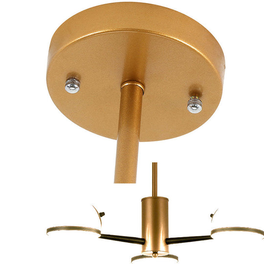 Modern Gold Chandelier With White Glass Orb Shades 3/6 Light Ceiling Pendant