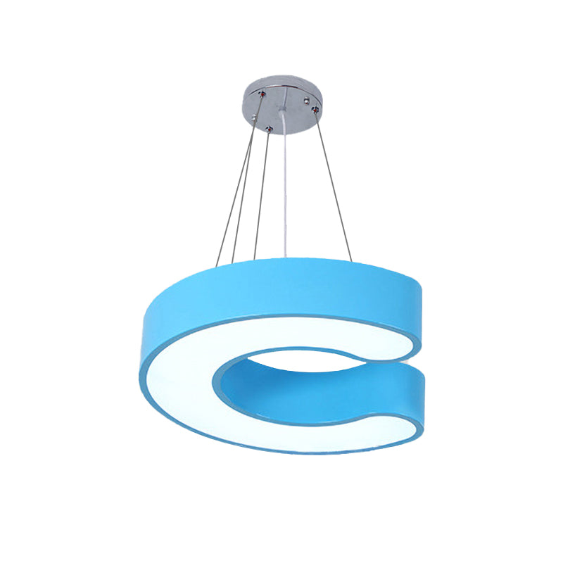 Adorable Baby Bedroom Pendant Light - Lovely Letter Acrylic Led Suspension