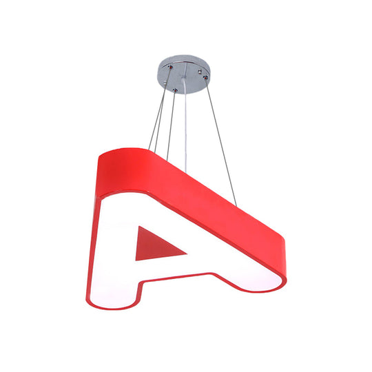 Adorable Baby Bedroom Pendant Light - Lovely Letter Acrylic Led Suspension