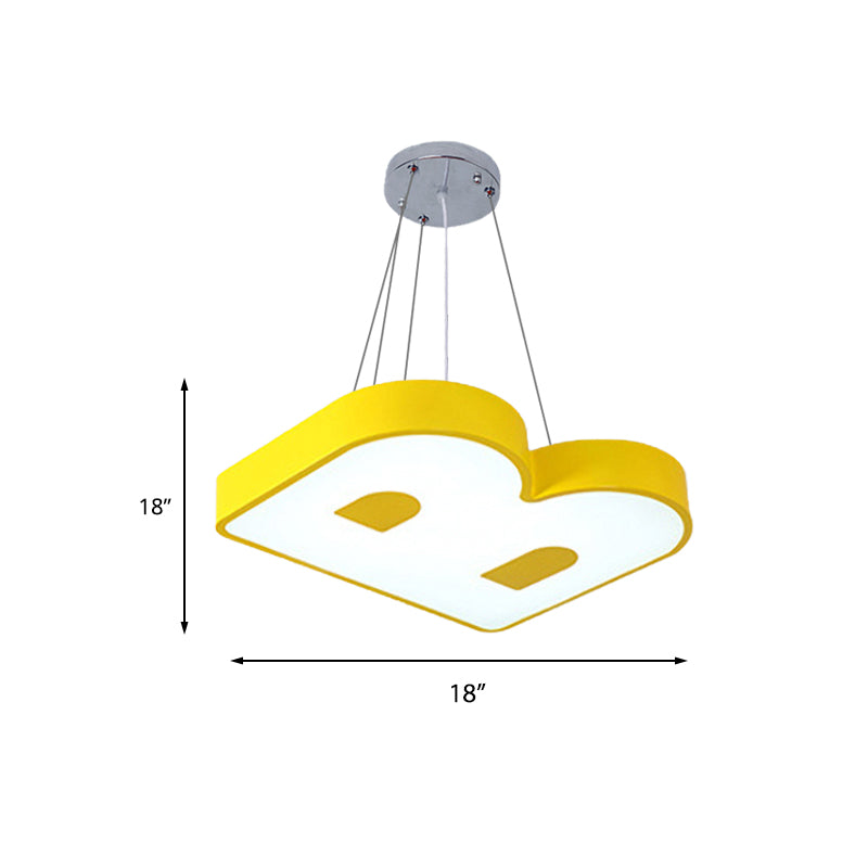 Adorable Baby Bedroom Pendant Light - Lovely Letter Acrylic Led Suspension