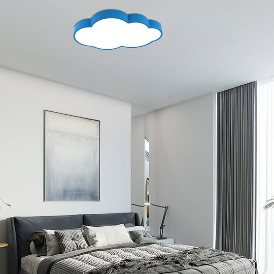 Modern Cloud Ceiling Lamp & Led Flush Light For Hallway - Acrylic Metal Undertint