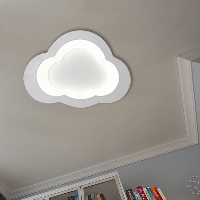 Modern Acrylic LED Flush Mount Cloud Ceiling Light for Play Room