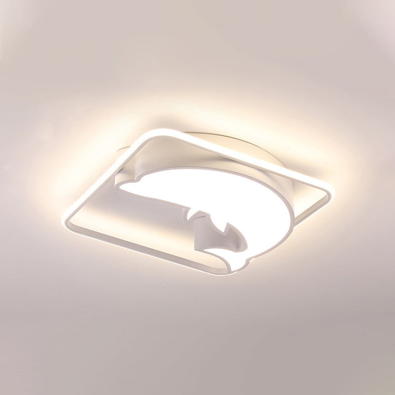 Dolphin LED Ceiling Mount Light: Animal Acrylic Lamp for Kids Bedroom