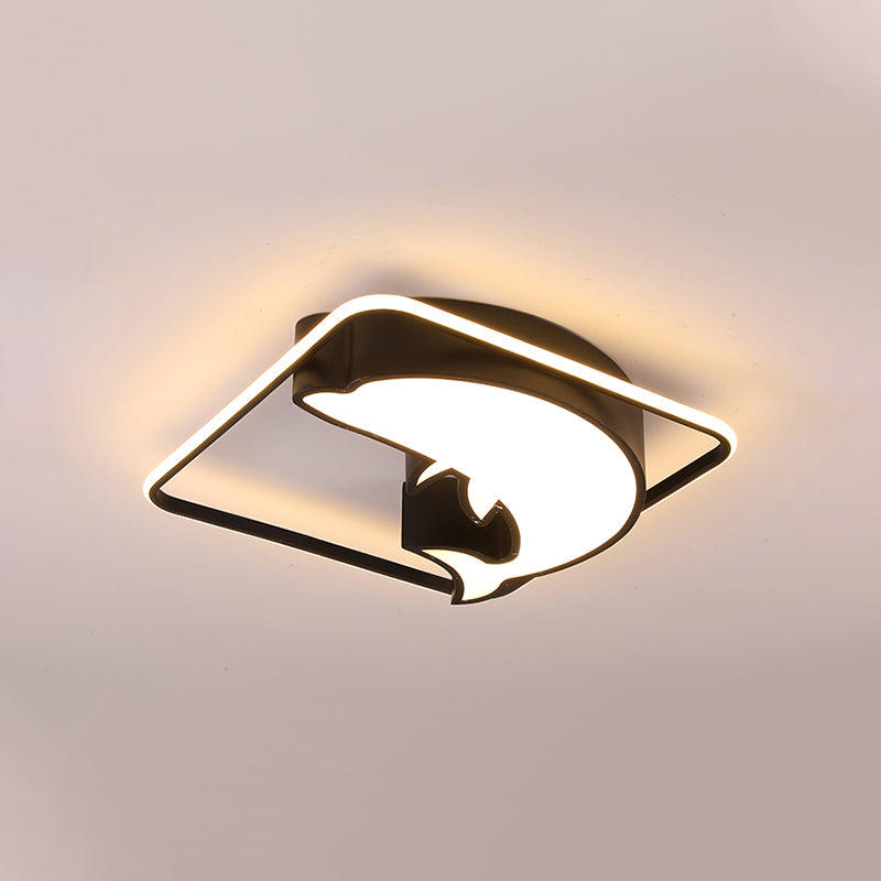 Dolphin LED Ceiling Mount Light: Animal Acrylic Lamp for Kids Bedroom