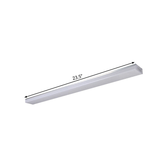 Modern Silver LED Flush Mount Ceiling Light in Various Sizes