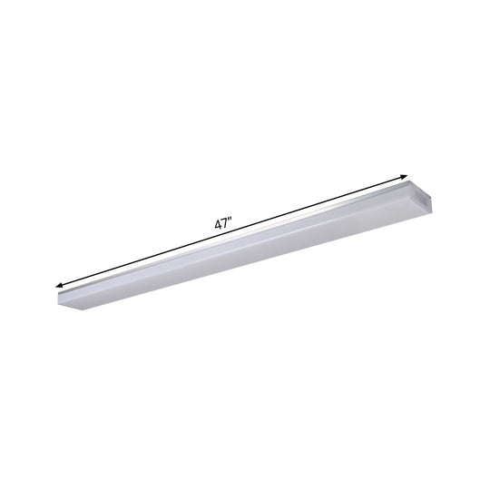 Modern Silver LED Flush Mount Ceiling Light in Various Sizes