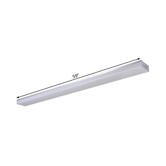 Modern Silver LED Flush Mount Ceiling Light in Various Sizes