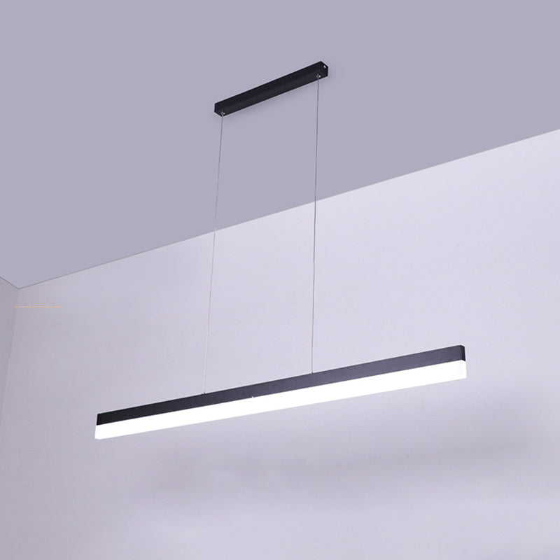 Minimalist Rectilinear Acrylic Led Pendant Light In Warm/White - Available 3 Length Options