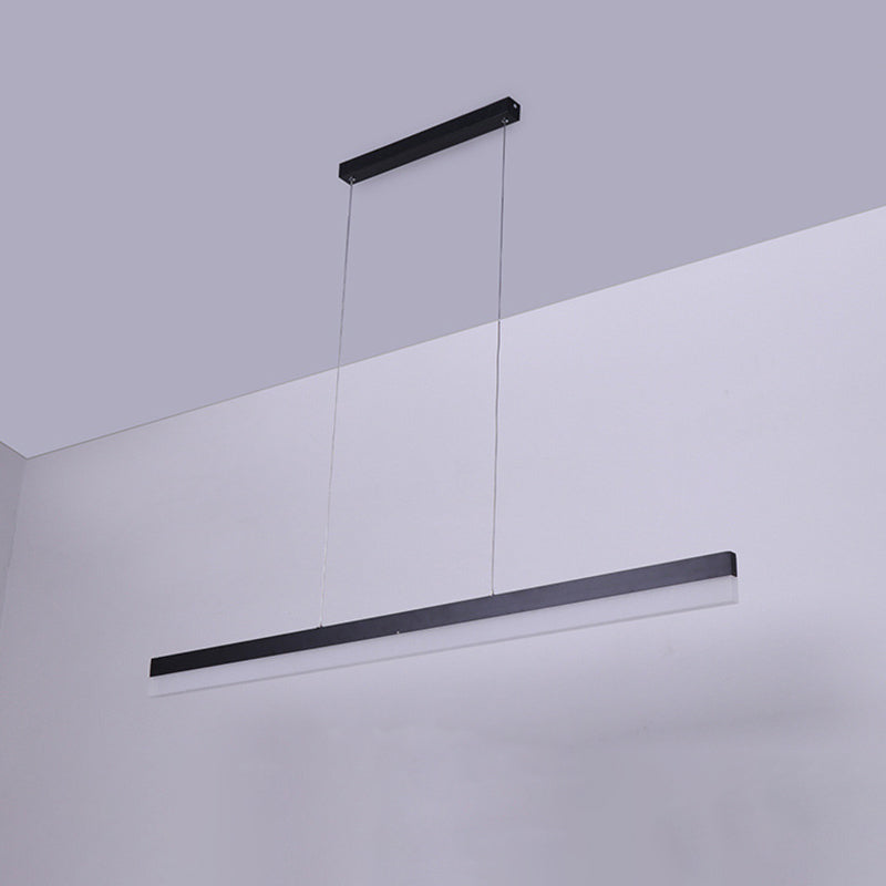 Minimalist Rectilinear Acrylic Led Pendant Light In Warm/White - Available 3 Length Options