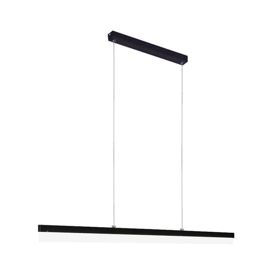 Minimalist Rectilinear Acrylic Led Pendant Light In Warm/White - Available 3 Length Options