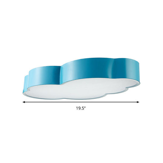 Cartoon Cloud Design Led Ceiling Light For Kindergarten - Acrylic Flush Mount Lamp