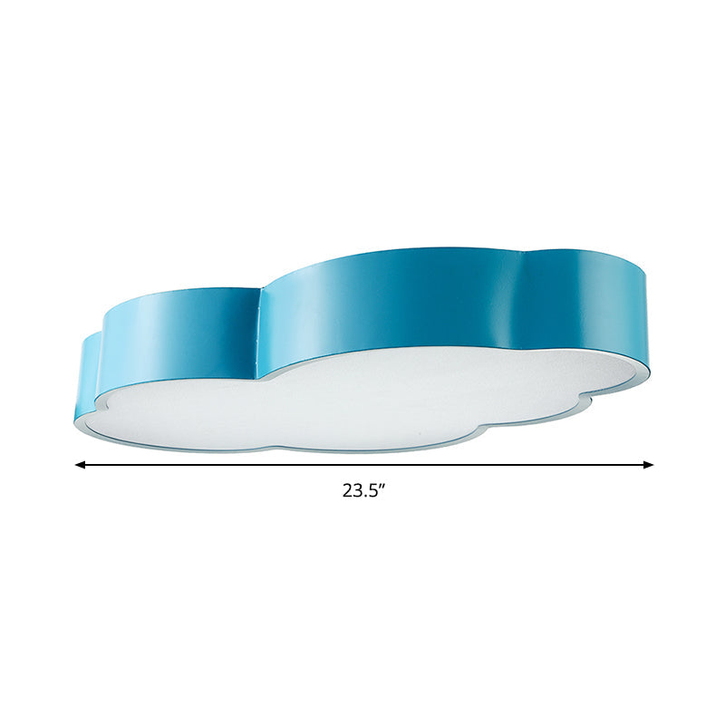 Cartoon Cloud Design Led Ceiling Light For Kindergarten - Acrylic Flush Mount Lamp