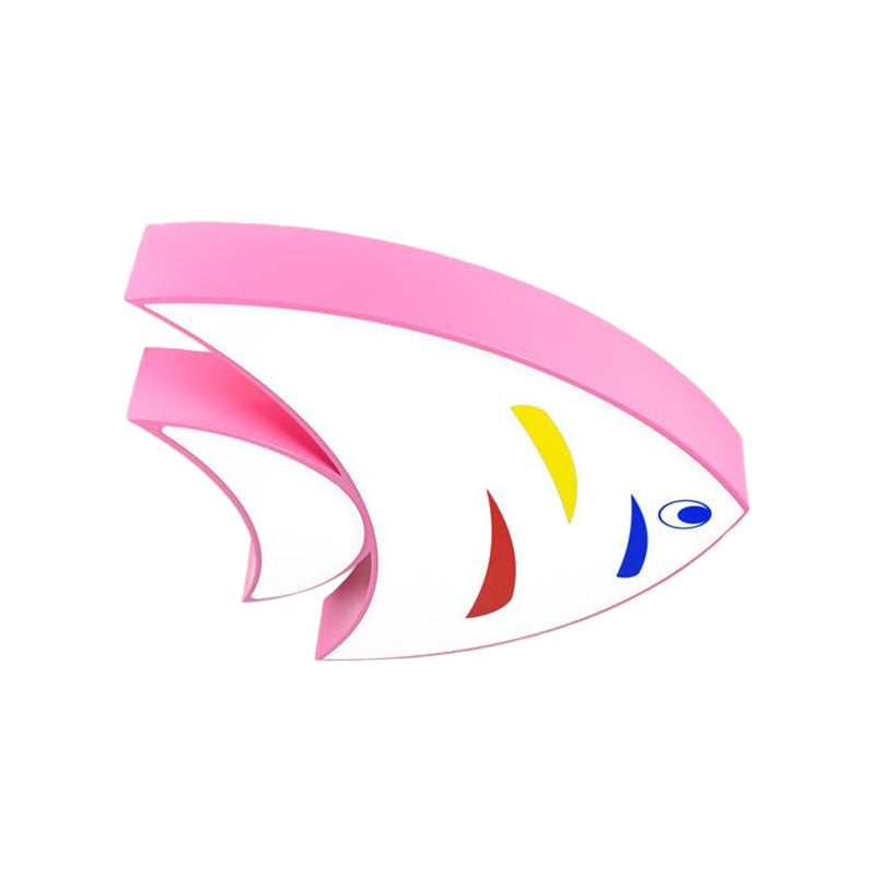 Underwater Adventure Led Flush Mount Lamp - Colorful Acrylic Tropical Fish Design For Childrens Room