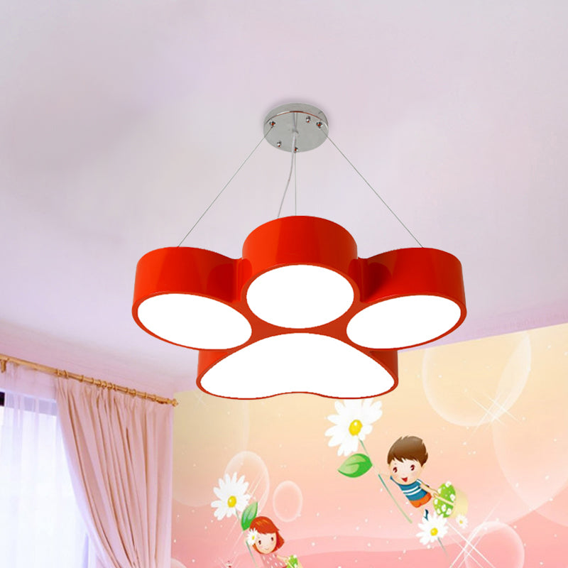 Minimalistic Led Acrylic Hanging Ceiling Light For Playing Room - Yellow/Blue/Green Red