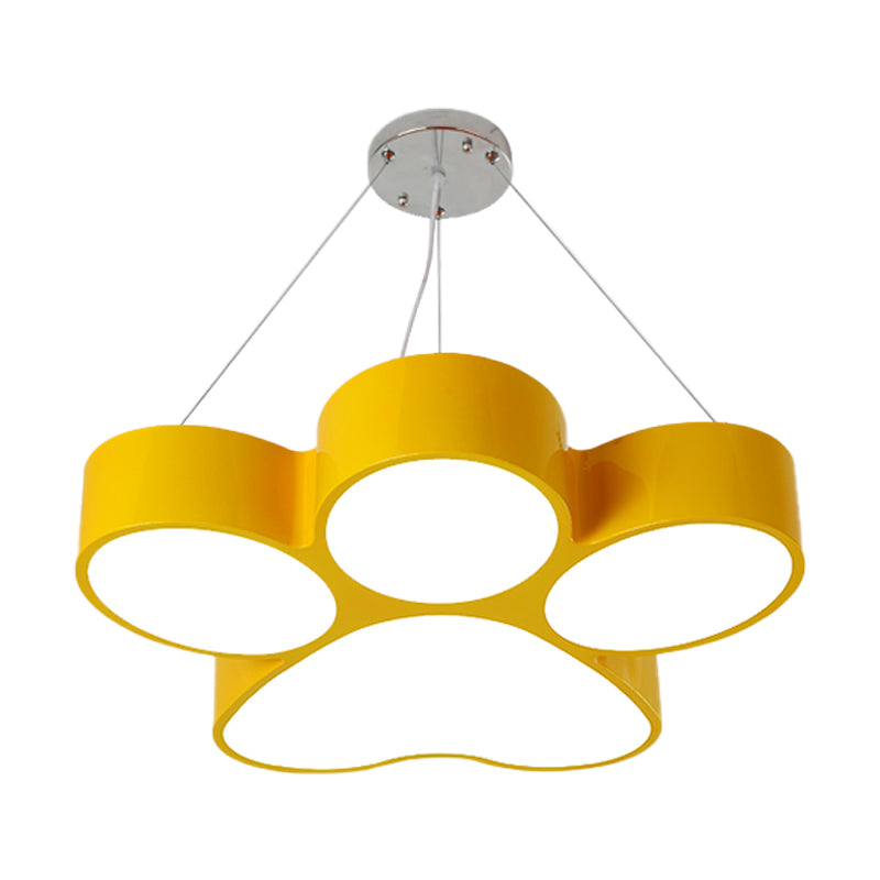 Minimalistic Led Acrylic Hanging Ceiling Light For Playing Room - Yellow/Blue/Green