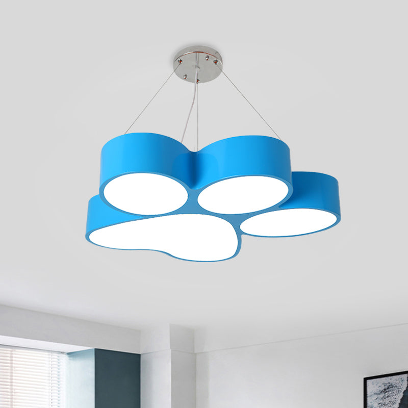 Minimalistic Led Acrylic Hanging Ceiling Light For Playing Room - Yellow/Blue/Green Blue