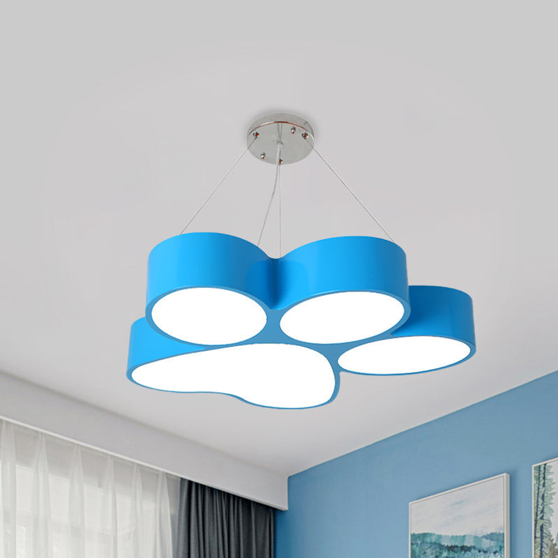 Minimalistic Led Acrylic Hanging Ceiling Light For Playing Room - Yellow/Blue/Green