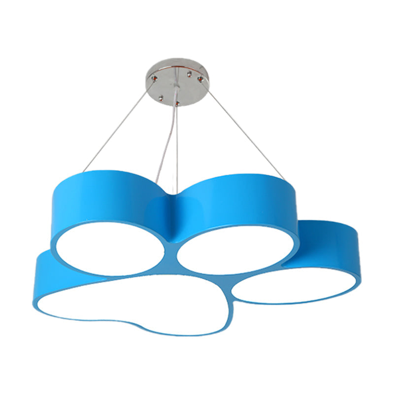 Minimalistic Led Acrylic Hanging Ceiling Light For Playing Room - Yellow/Blue/Green