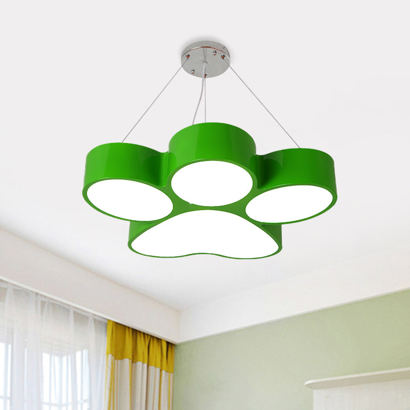 Minimalistic Led Acrylic Hanging Ceiling Light For Playing Room - Yellow/Blue/Green