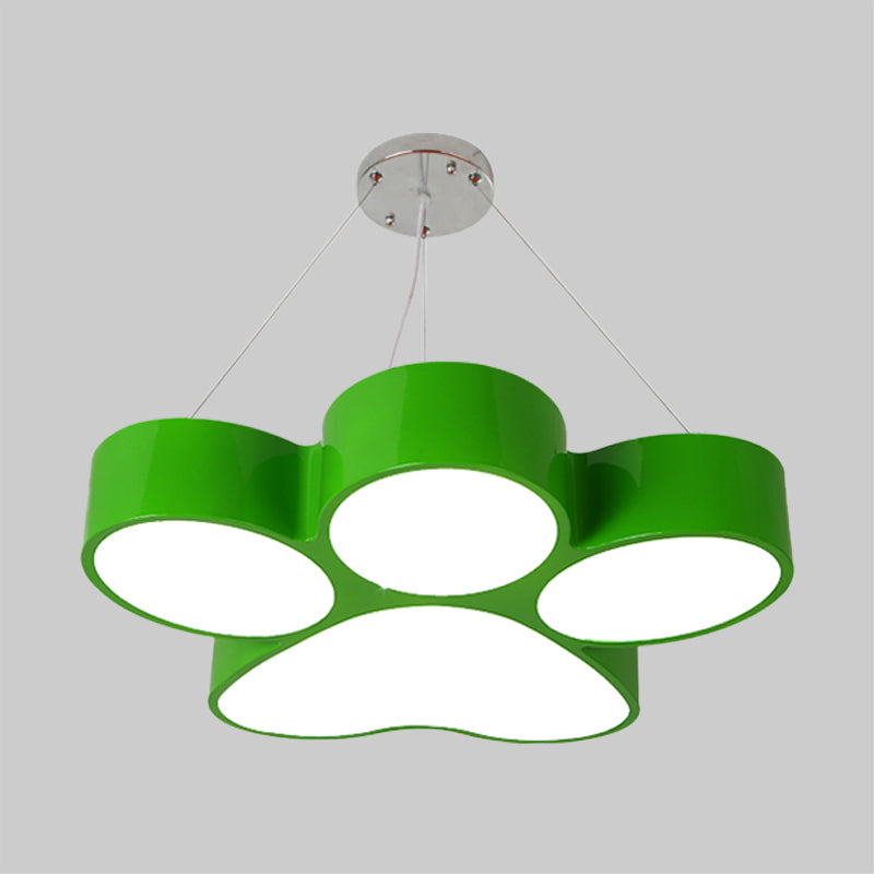 Minimalistic Led Acrylic Hanging Ceiling Light For Playing Room - Yellow/Blue/Green