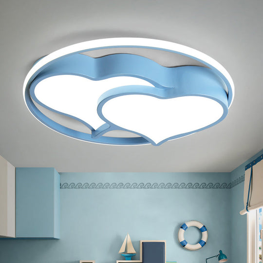 Heart Ceiling Mount LED Light Fixture for Kids Bedroom