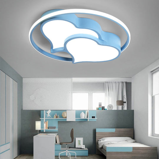 Heart Ceiling Mount LED Light Fixture for Kids Bedroom