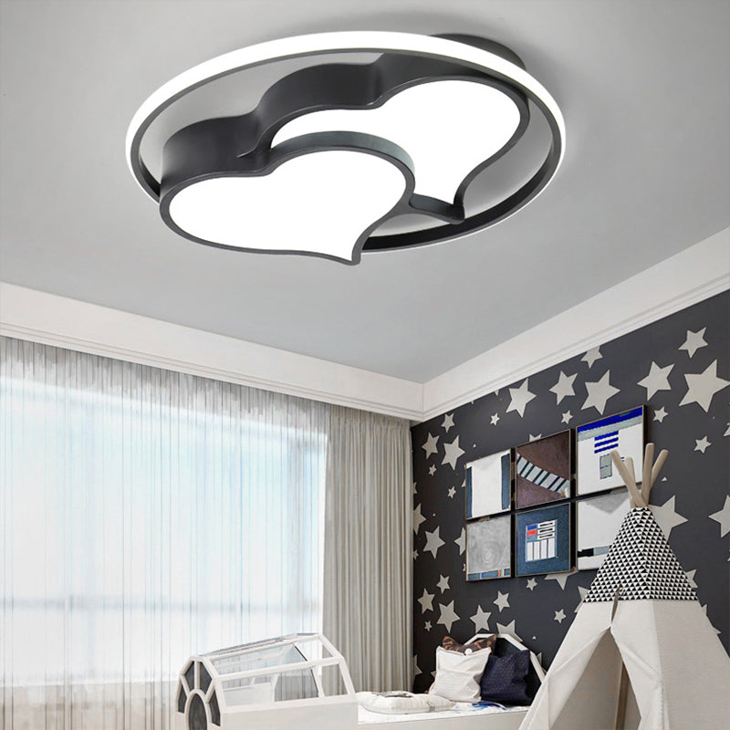 Heart Ceiling Mount LED Light Fixture for Kids Bedroom