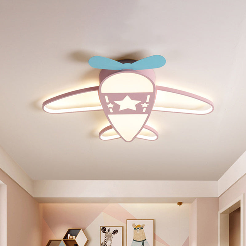 Acrylic Plane Ceiling Light with Simple Pink/Blue LED and Multiple Light Options