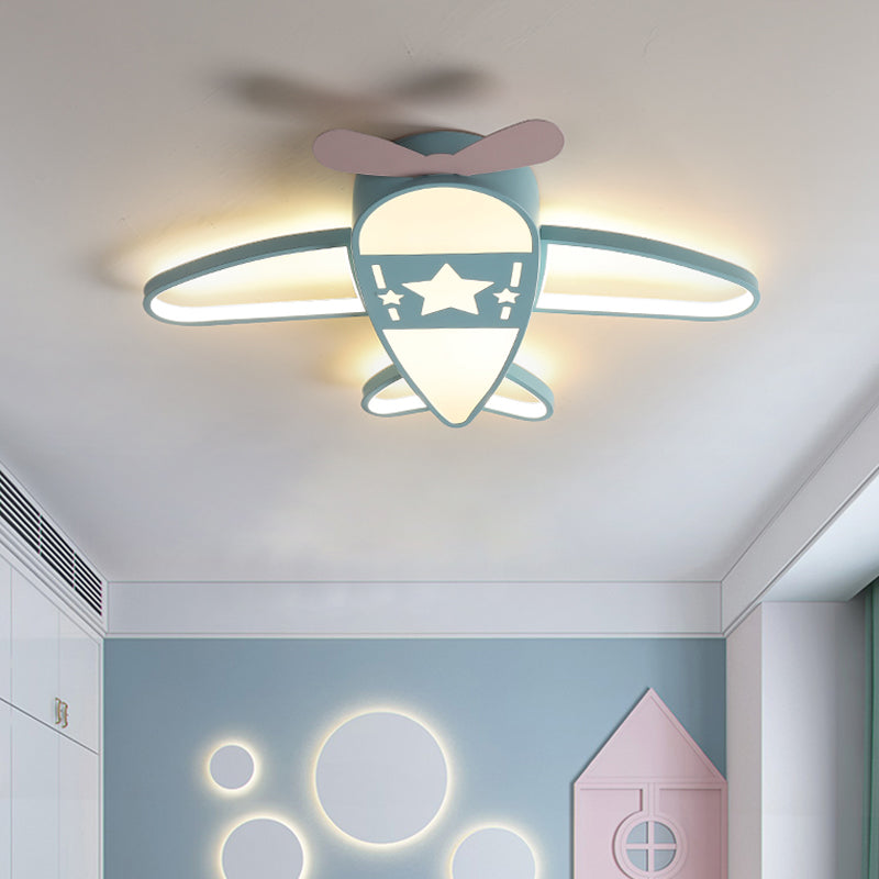 Acrylic Plane Ceiling Light with Simple Pink/Blue LED and Multiple Light Options