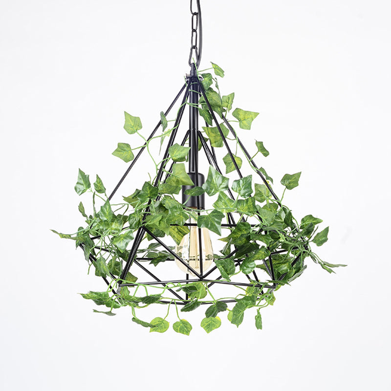 Industrial LED Pendant Lighting with Iron Cage in Black, 4w/6w, Ideal for Restaurant and Plant Décor, Available in 3 Sizes