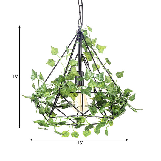 Industrial LED Pendant Lighting with Iron Cage in Black, 4w/6w, Ideal for Restaurant and Plant Décor, Available in 3 Sizes