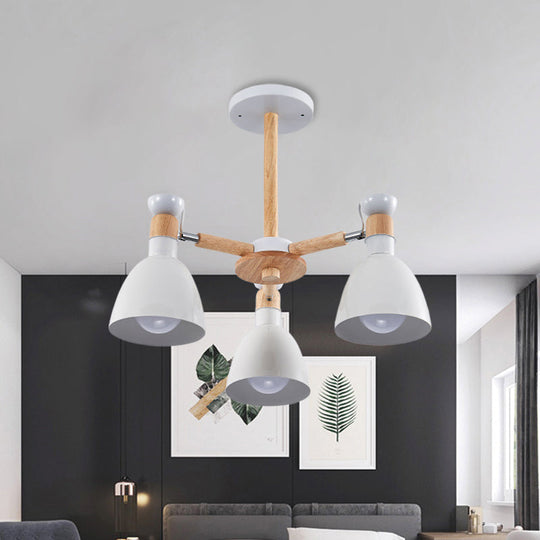 Modern Chic Pendant Lights: 3-Bulb Metal Hanging Lamp For Kids Bedroom