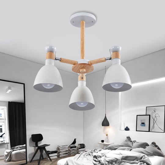 Modern Chic Pendant Lights: 3-Bulb Metal Hanging Lamp For Kids Bedroom