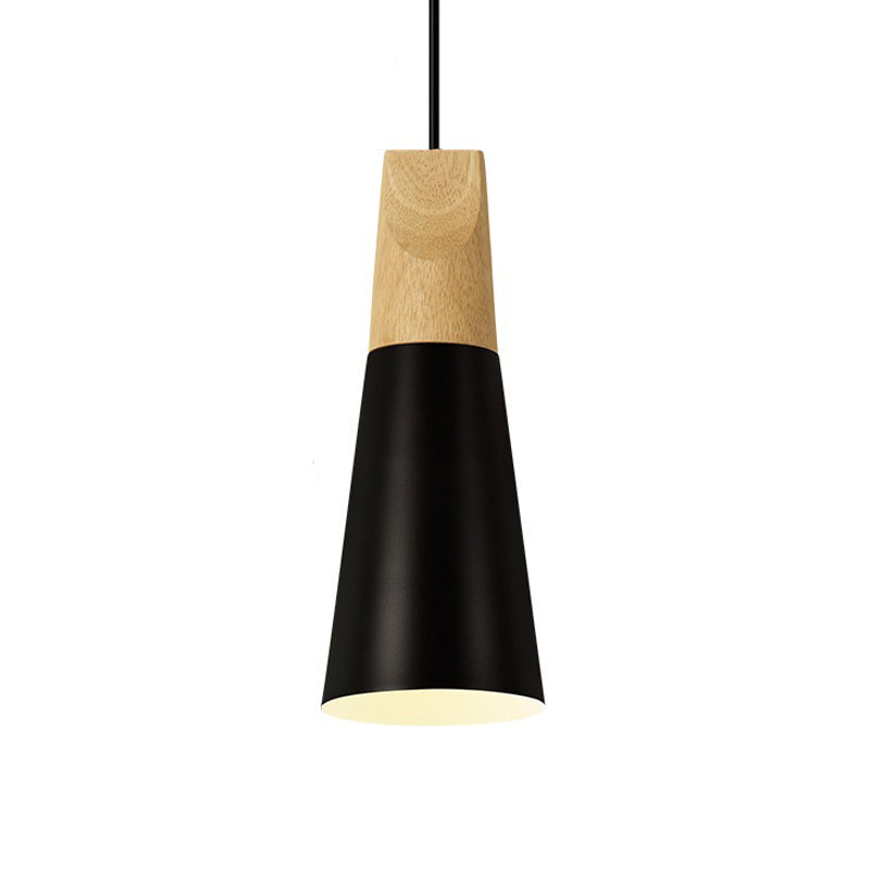 Harper - Mini Cone Suspension Lamp: Aluminum Macaron Single-Bulb Pendant Light