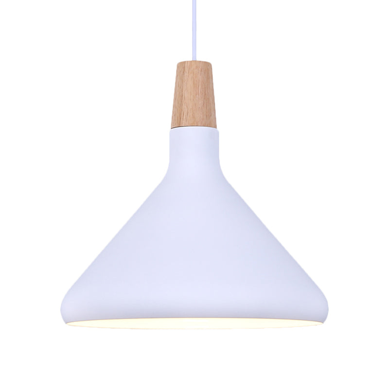 Macaron Aluminum Pendant Light - Flask Shape | Single Kitchen Dinette Drop Lamp In Gold/Blue/Pink &