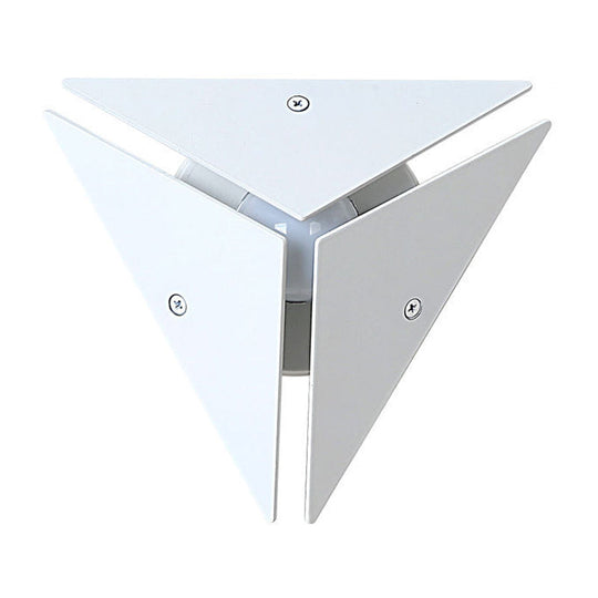 Modern Triangle Metal Wall Sconce Light In Gold/Black/White - Warm/White Led Ideal For Corridor