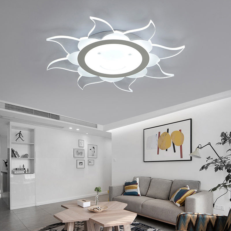 Modern White Sunlight Inspired LED Ceiling Mount Light for Dining Room