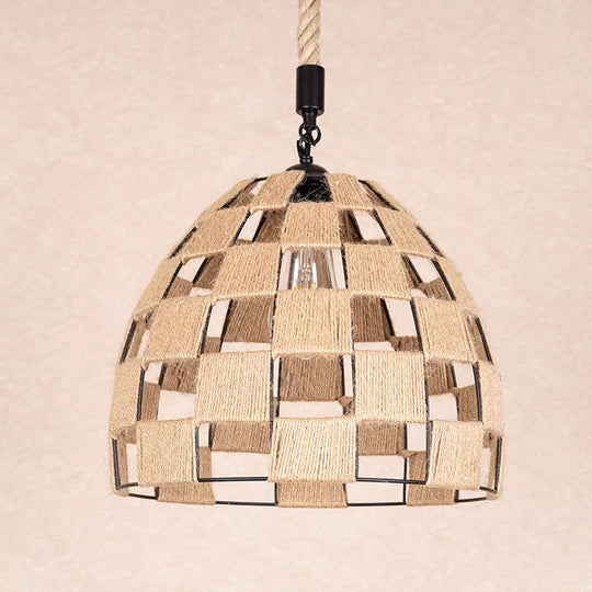 Bulb Ceiling Suspension Lamp - Cottage Pinecone Pendant Light Brown