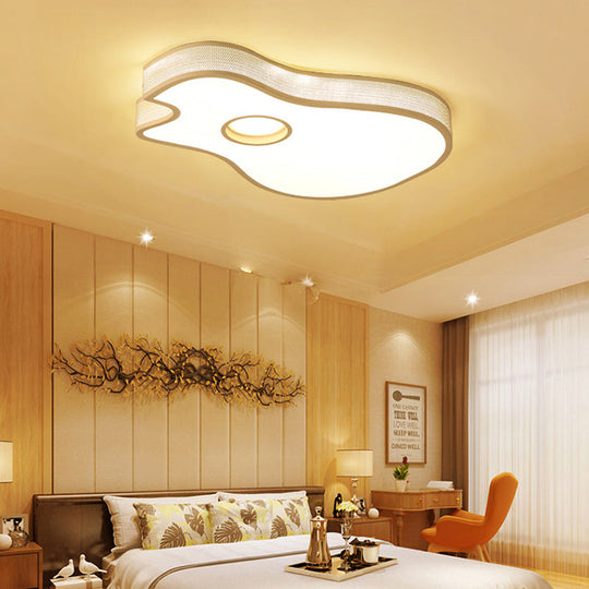 LED Guitar-shaped Ceiling Light for Kids' Rooms