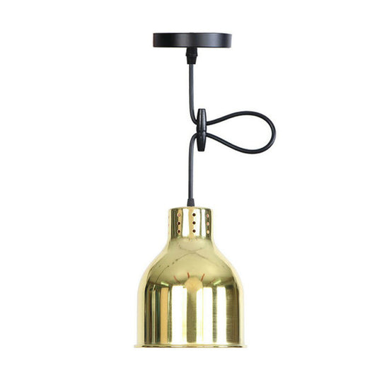 Vintage Gold Pendant Light With Single Head And Vent Hole - Perfect For Living Room Down Lighting /