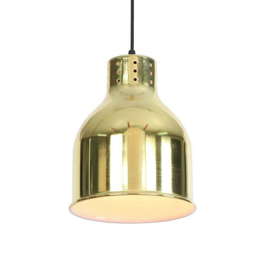 Vintage Gold Pendant Light With Single Head And Vent Hole - Perfect For Living Room Down Lighting