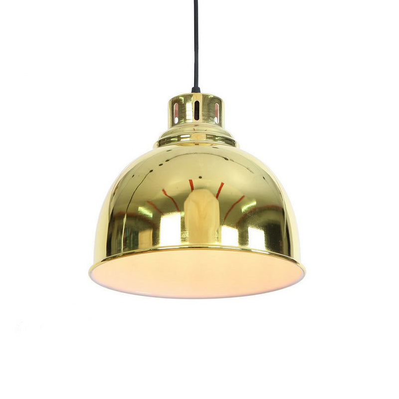 Vintage Gold Pendant Light With Single Head And Vent Hole - Perfect For Living Room Down Lighting