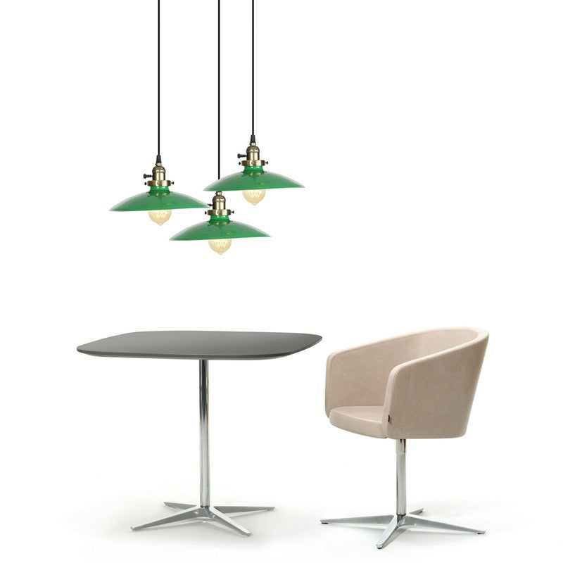 Green Iron Pendant Light - Loft Style Suspended Fixture